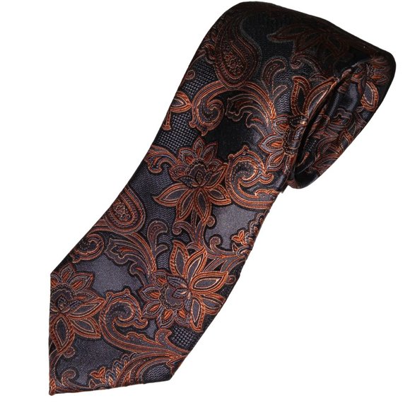 croft & barrow Other - Croft & Barrow Men’s Tie – burnt orange and steel gray design